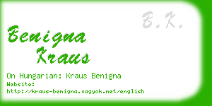 benigna kraus business card